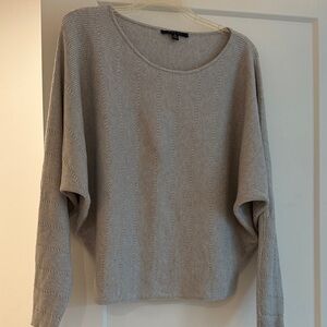 Women's Greige Drop Shoulder Sweater